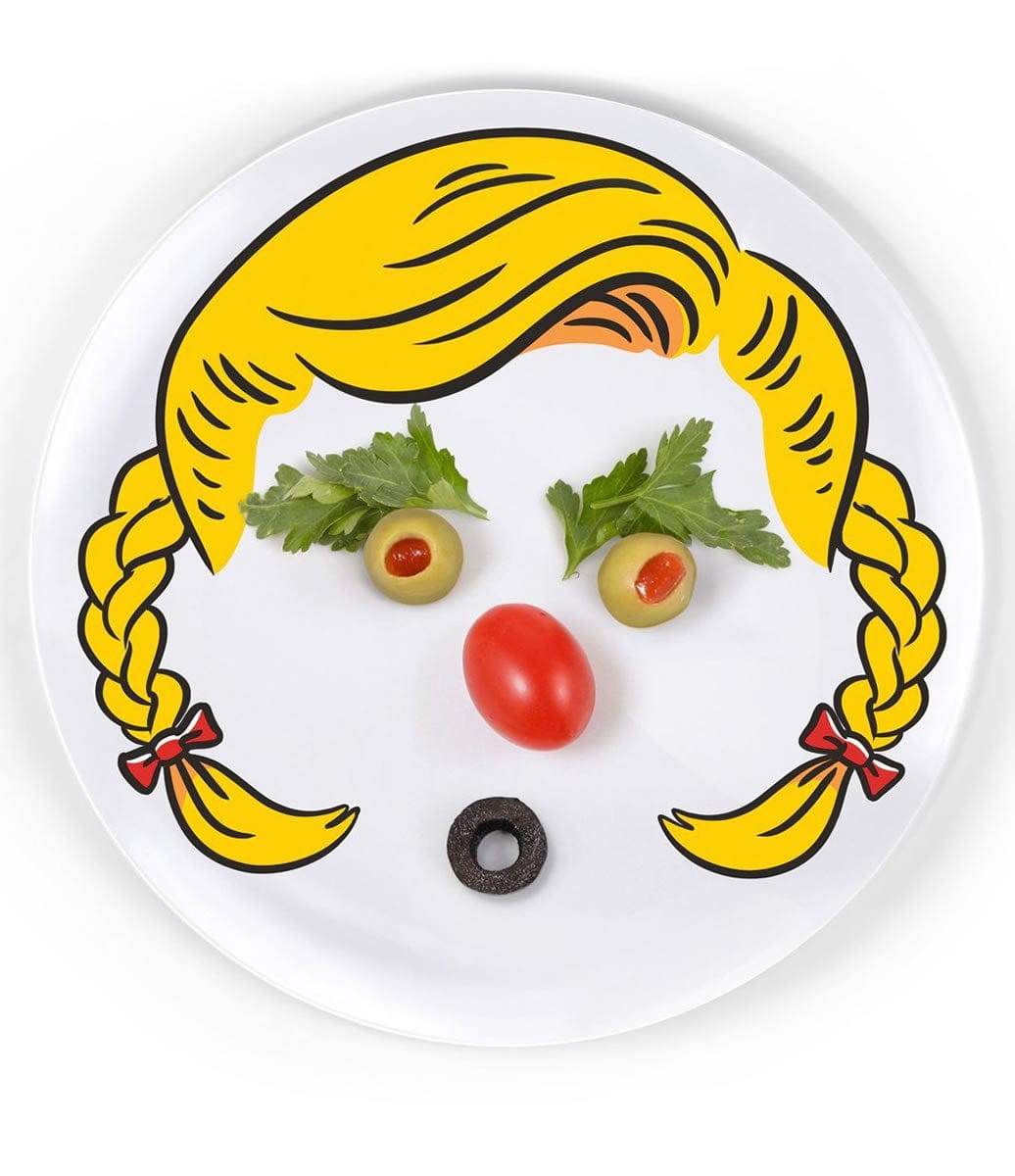 Fred & Friends Girl's Hairstyle Dinner Plates, Set of 3 - ddog