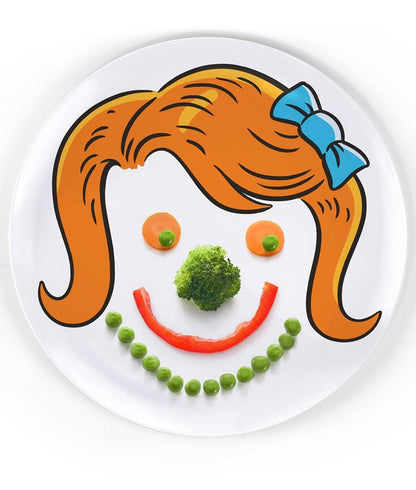 Fred & Friends Girl's Hairstyle Dinner Plates, Set of 3 - ddog