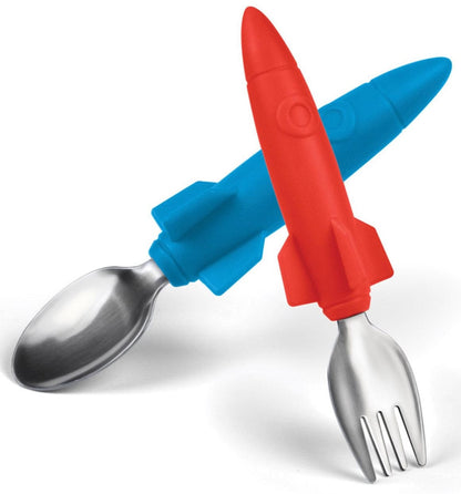 Fred & Friends Kids' Rocket Utensils, Set of 2