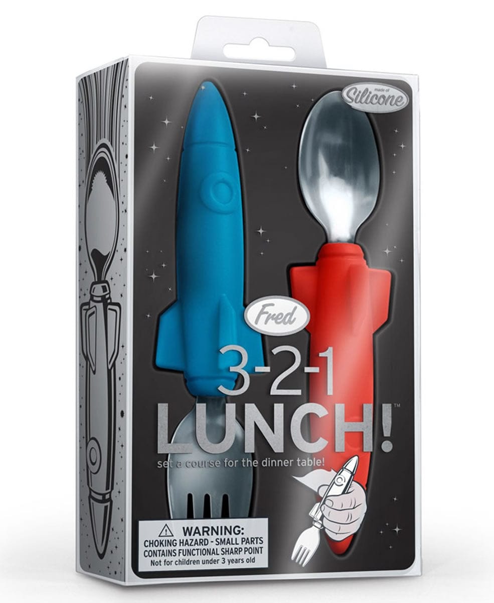 Fred & Friends Kids' Rocket Utensils, Set of 2