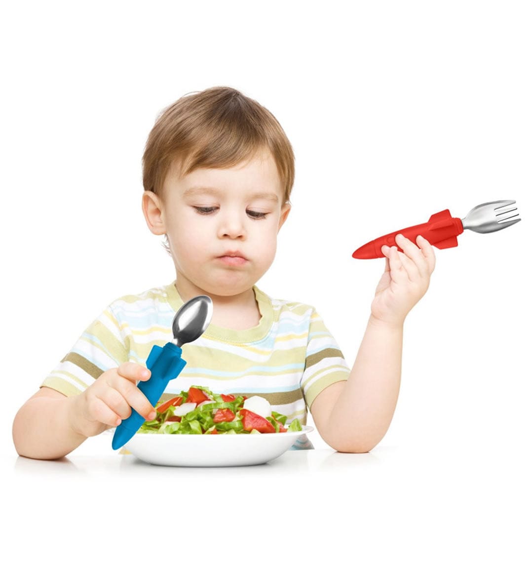 Fred & Friends Kids' Rocket Utensils, Set of 2