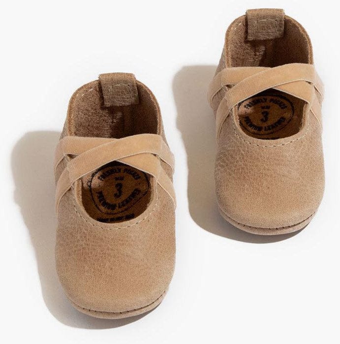 Freshly Picked Ballet Slipper Mini Sole V2, Size 3 - Weathered Brown - M2BSWTRBRW03