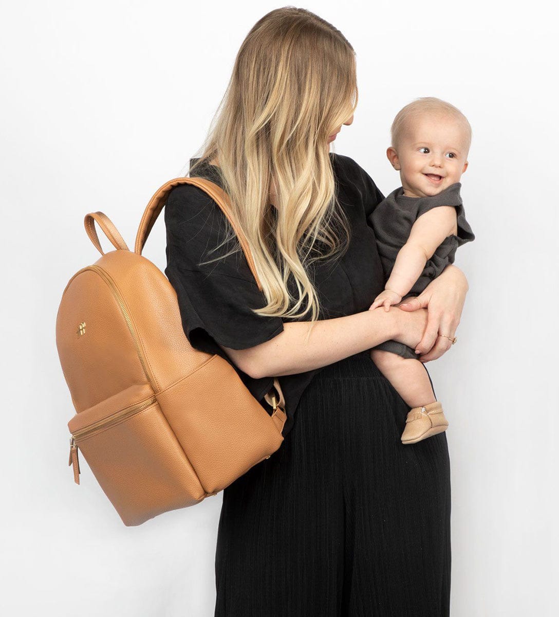 Freshly Picked Classic City Pack II Backpack Diaper Bag - Butterscotch - DBCIBTRSCH