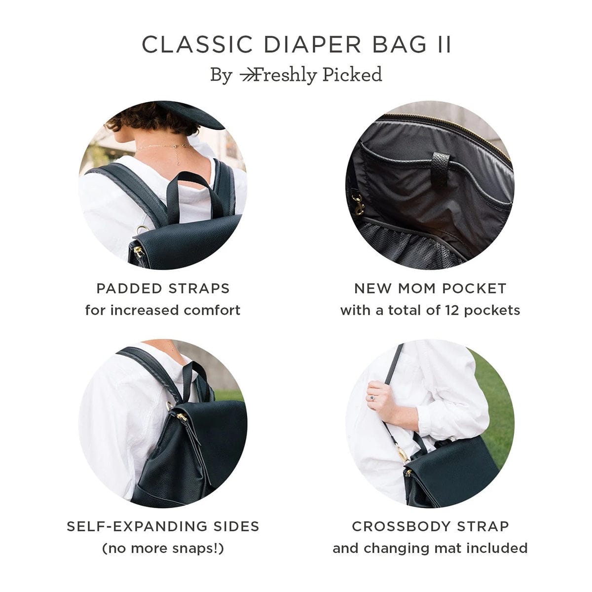 Freshly Picked Classic Diaper Bag II - Fig - DBCLFIGFIG-V2