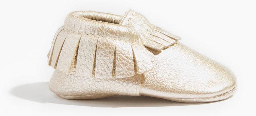 Freshly Picked Classic Moccasins, Size 1 - Platinum - SSMOPLATN-1