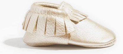 Freshly Picked Classic Moccasins, Size 3 - Platinum - SSMOPLATN-3
