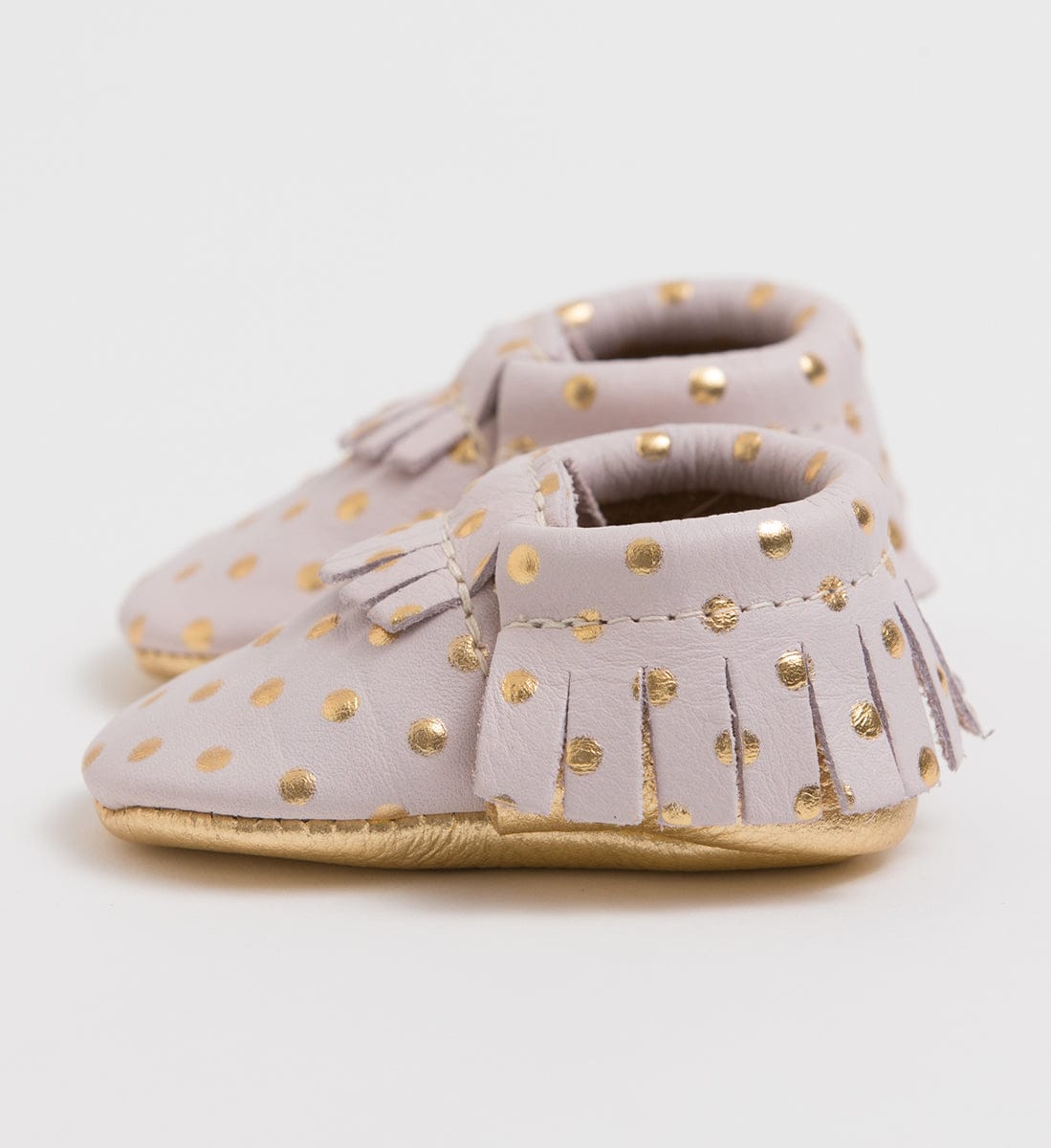 Freshly Picked Heirloom Moccasins, Size 3 - Blush & Gold - FP12093-3