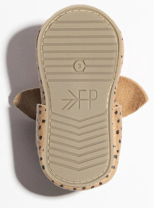Freshly Picked Knotted Bow Moccasins Mini Sole V2, Size 5 - Almond Speckles - M2KBALMSPK05