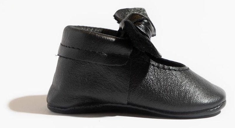 Freshly Picked Knotted Bow Moccasins, Size 1 - Ebony - SSKBEBONYY01