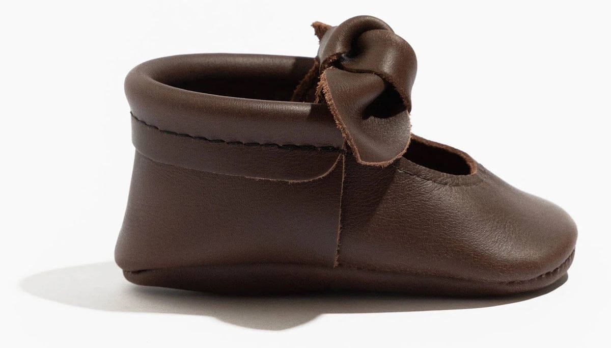 Freshly Picked Knotted Bow Moccasins, Size 2 - Espresso - MOKBSSNESP02