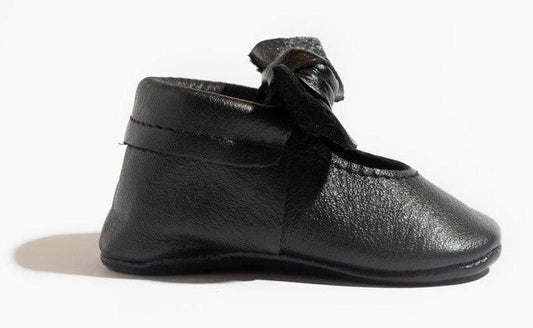 Freshly Picked Knotted Bow Moccasins, Size 3 - Ebony - SSKBEBONYY03