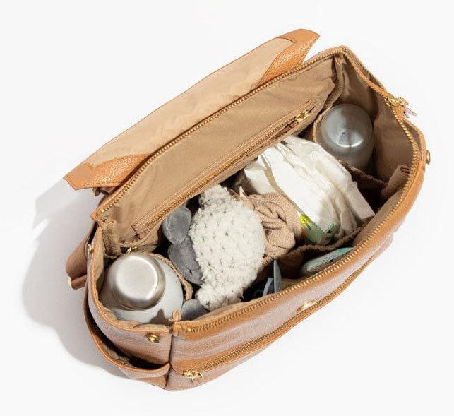 Freshly Picked Mini Classic Diaper Bag II - Cognac - DBMCCOGNAC-V2