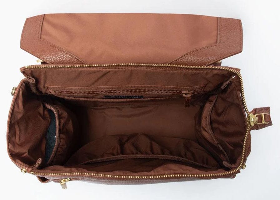 Freshly Picked Mini Classic Diaper Bag II - Cognac - DBMCCOGNAC-V2
