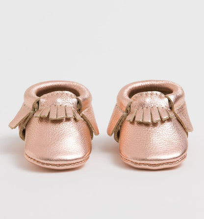 Freshly Picked Moccasins, Newborn - Rose Gold - FPN12027