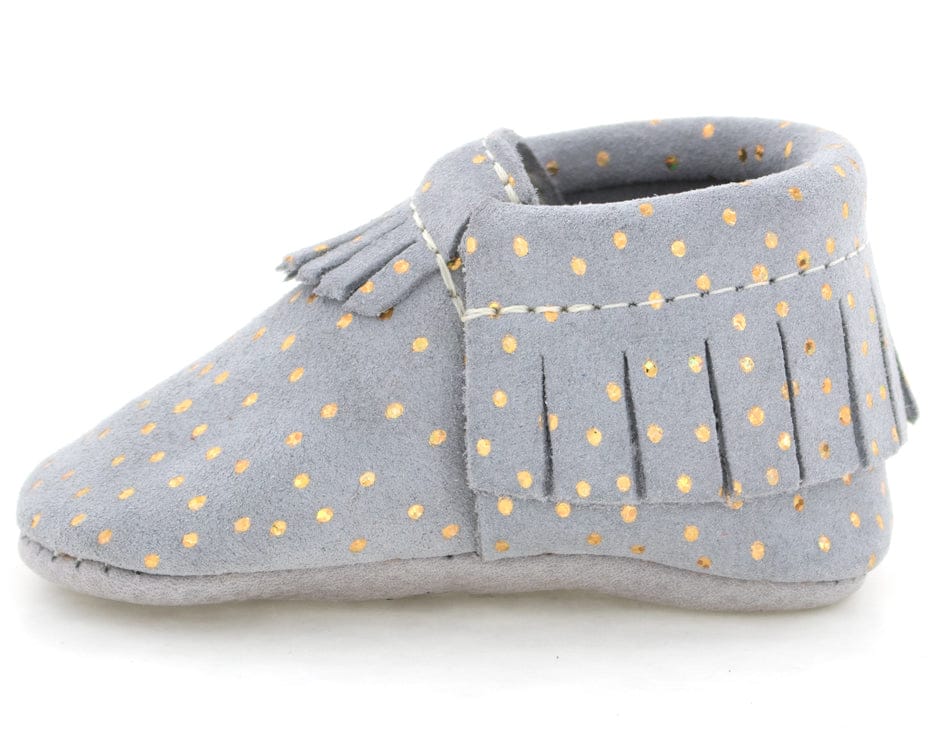 Freshly Picked Moccasins, Size 3 - Gray Confetti - FP12274-3