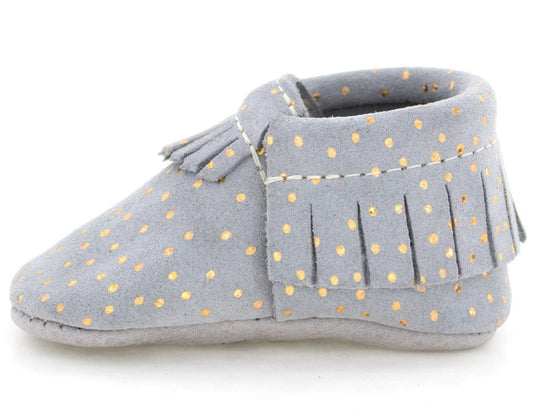 Freshly Picked Moccasins, Size 3 - Gray Confetti - FP12274-3