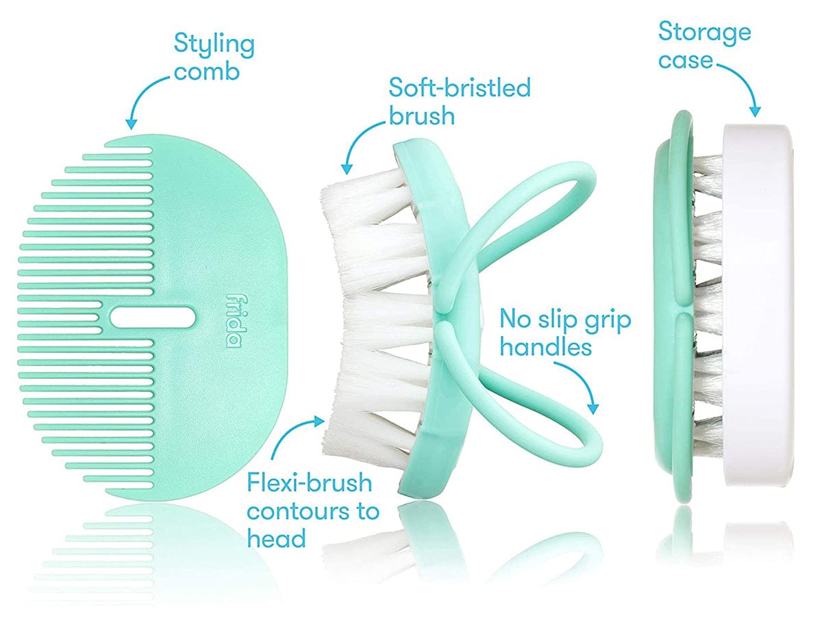 Fridababy Baby Head-Hugging Hairbrush + Styling Comb Set - 073