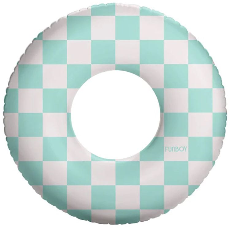 FUNBOY 30" Checkered Kids Tube Float - Blue - TUBE-KIDS-BLUE