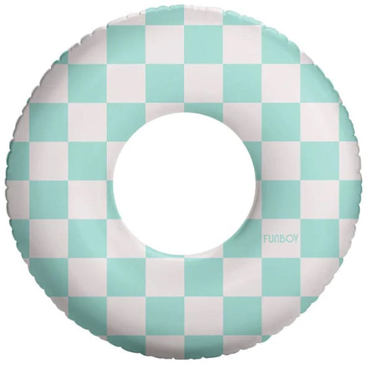 FUNBOY 30" Checkered Kids Tube Float - Blue - TUBE-KIDS-BLUE