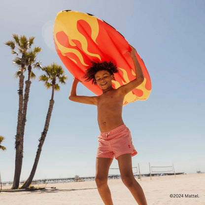 FUNBOY X Hot Wheels Checkered Flame Reversible Surfboard Pool Float - HW-SRFBRD-FLM
