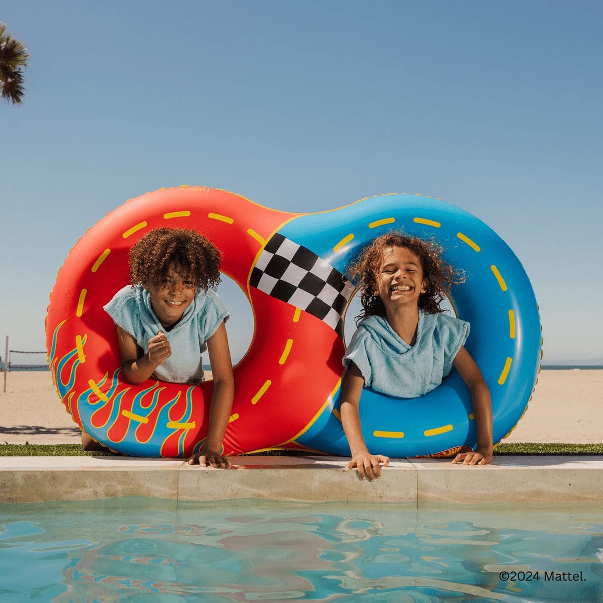 FUNBOY X Hot Wheels Kids Racetrack Double Tube Float (2-person) - HW-DBL-TUBE