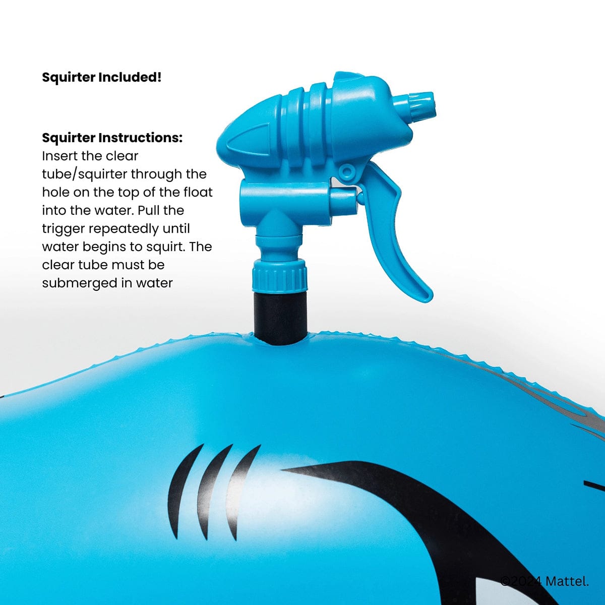 FUNBOY X Hot Wheels Kids Sharkruiser Pool Float w/ Water Squirter - HW-SHRK-CRUISR