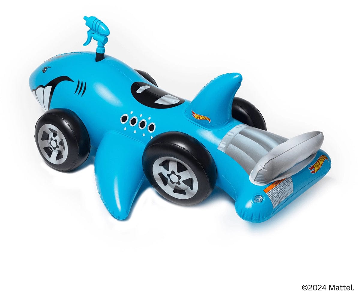 FUNBOY X Hot Wheels Kids Sharkruiser Pool Float w/ Water Squirter - HW-SHRK-CRUISR