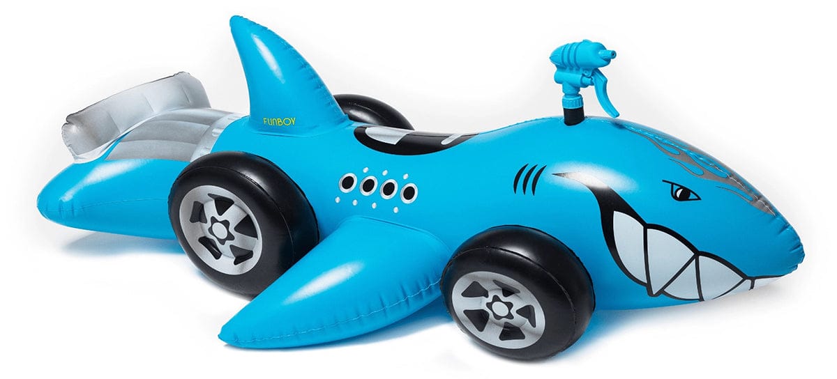 FUNBOY X Hot Wheels Kids Sharkruiser Pool Float w/ Water Squirter - HW-SHRK-CRUISR