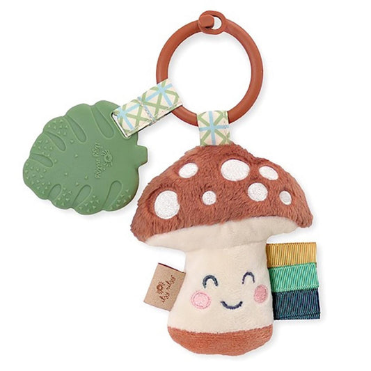 Itzy Ritzy Itzy Pal Plush Pal with Silicone Teether - Brown Mushroom - TPL8497