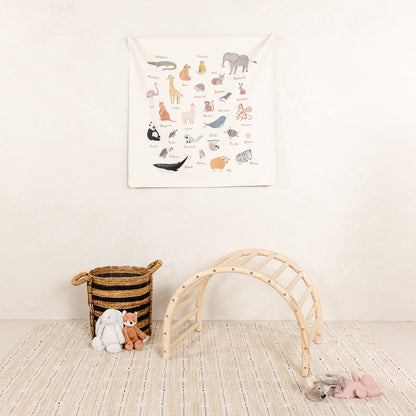 Gathre High Chair Mat, Mini - Animal Alphabet - GMINANI
