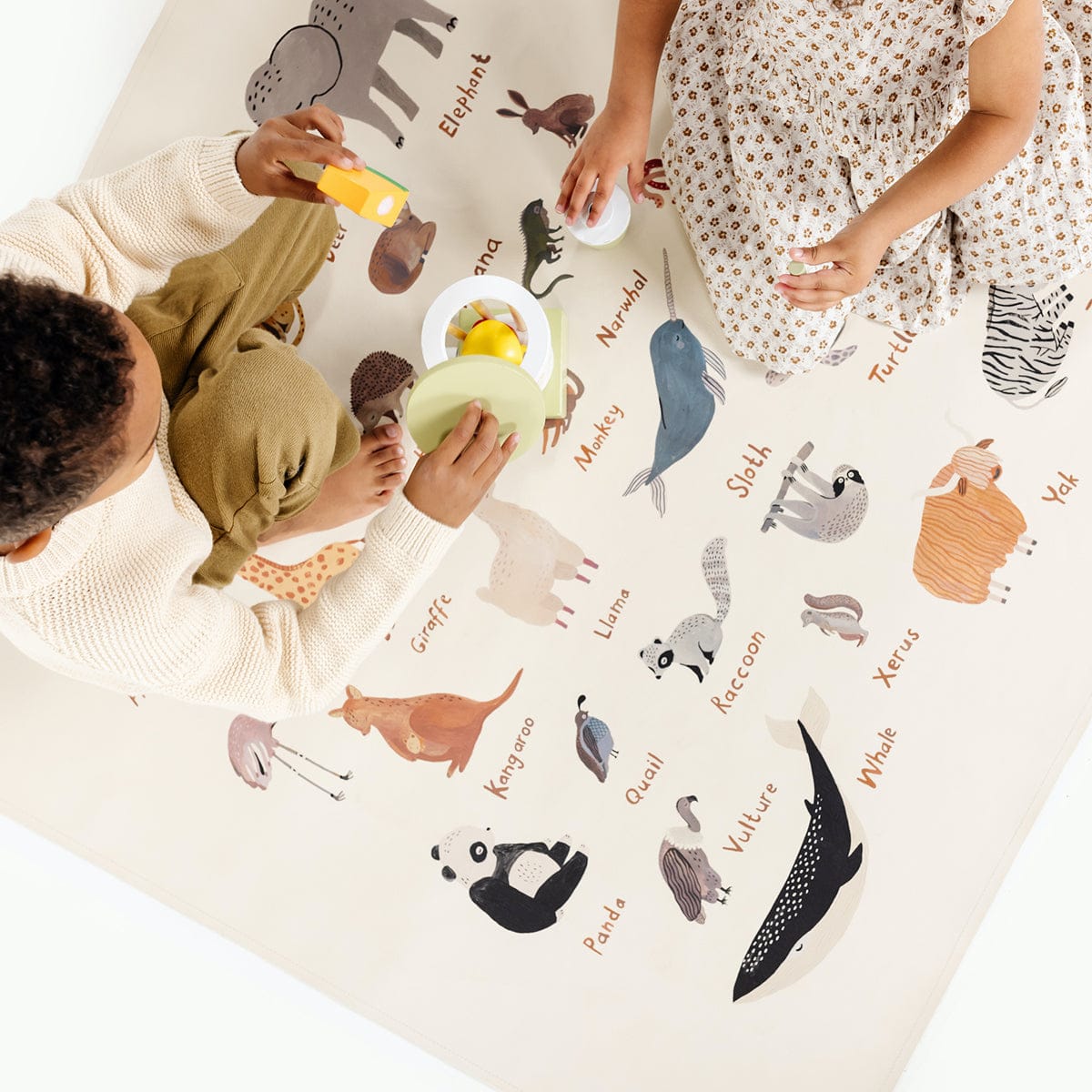 Gathre High Chair Mat, Mini - Animal Alphabet - GMINANI