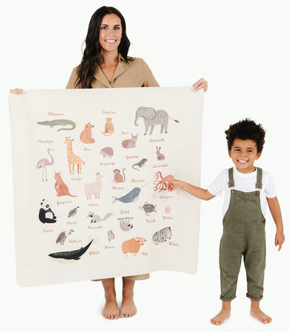Gathre High Chair Mat, Mini - Animal Alphabet - GMINANI