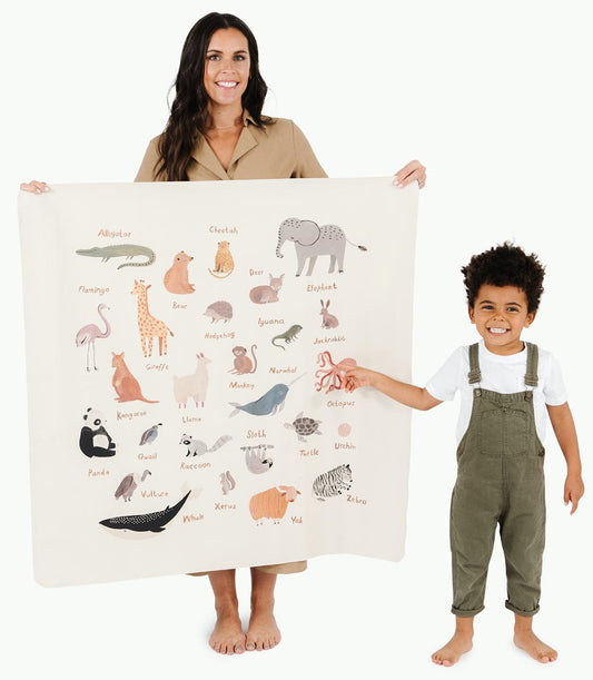 Gathre High Chair Mat, Mini - Animal Alphabet - GMINANI