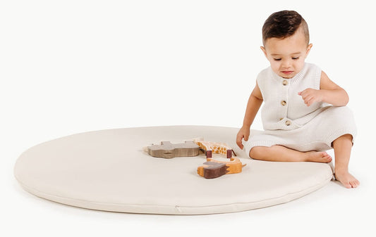 Gathre Padded Play Mat, Mini - Ivory Circle - GPADMINCIRIVR