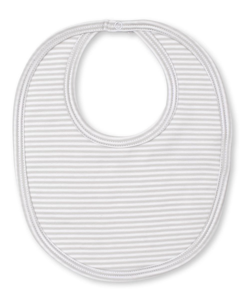 Kissy Kissy Stripes Bib - Silver Stripes