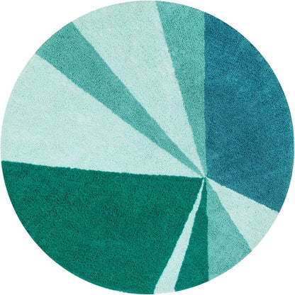 Lorena Canals Geometric Rug - Emerald (5'3'') - C-GEO-EMER