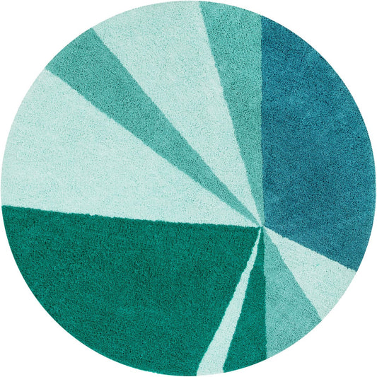 Lorena Canals Geometric Rug - Emerald (5'3'') - C-GEO-EMER