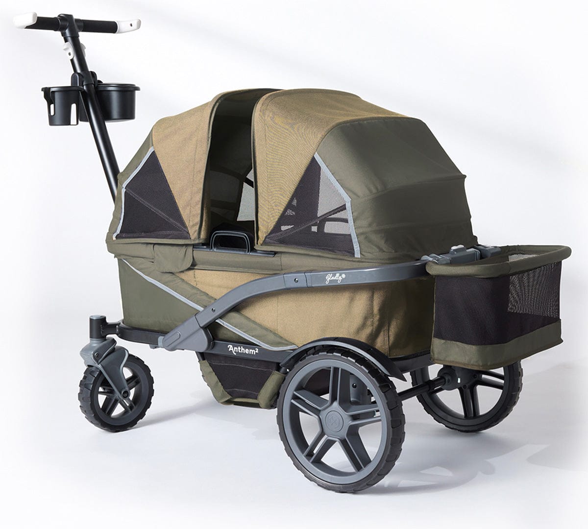 Gladly Family Anthem2 All-Terrain (2 Seater) Stroller Wagon Adventure Bundle - Forest - WAG-ADV-2-S