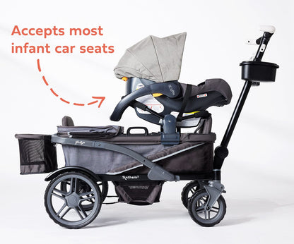 Gladly Family Anthem2 All-Terrain (2 Seater) Stroller Wagon - Graphite - WAG-GRA-2-S