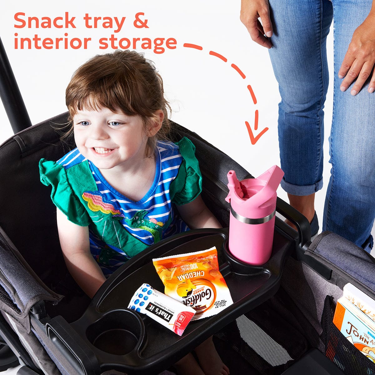 Gladly Family Anthem2 All-Terrain (2 Seater) Stroller Wagon - Graphite - WAG-GRA-2-S