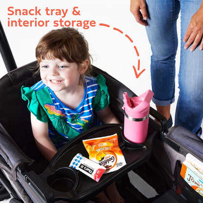 Gladly Family Anthem2 All-Terrain (2 Seater) Stroller Wagon - Graphite - WAG-GRA-2-S