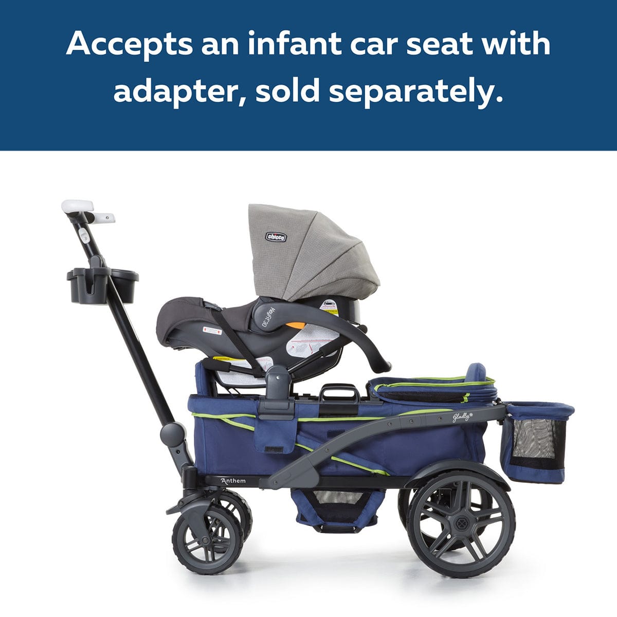 Gladly Family Anthem2 All-Terrain (2 Seater) Stroller Wagon - Sand & Sea - WAG-SAN-2-S