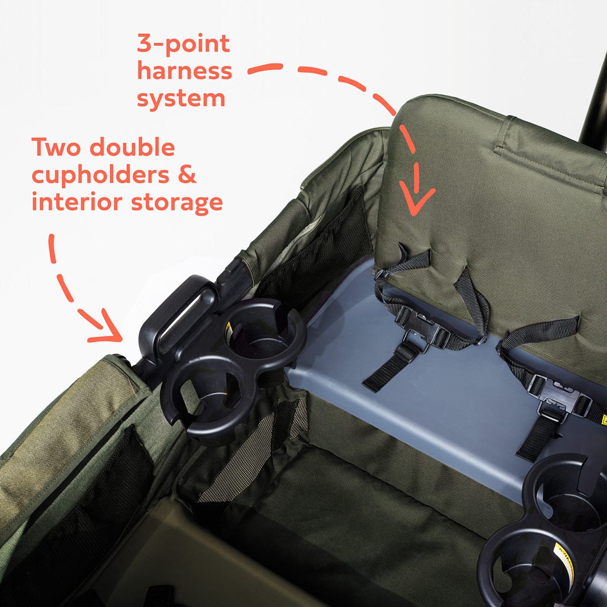 Gladly Family Anthem4 All-Terrain (4 Seater) Stroller Wagon Adventure Bundle - Forest - WAG-ADV-4-S