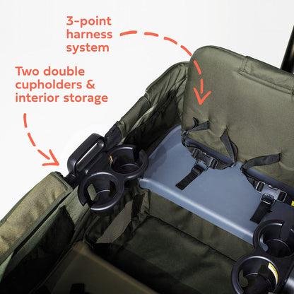 Gladly Family Anthem4 All-Terrain (4 Seater) Stroller Wagon Adventure Bundle - Forest - WAG-ADV-4-S