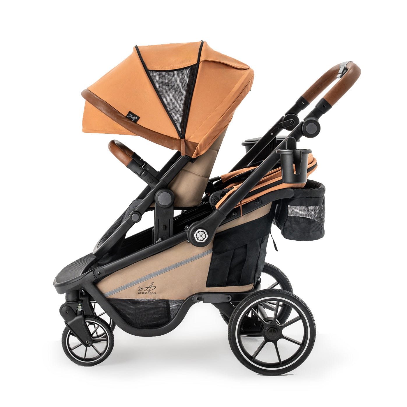 Gladly Family Grasshopper 8-in-1 Single-to-Double Stroller - Canyon - STR-GRH-CAN