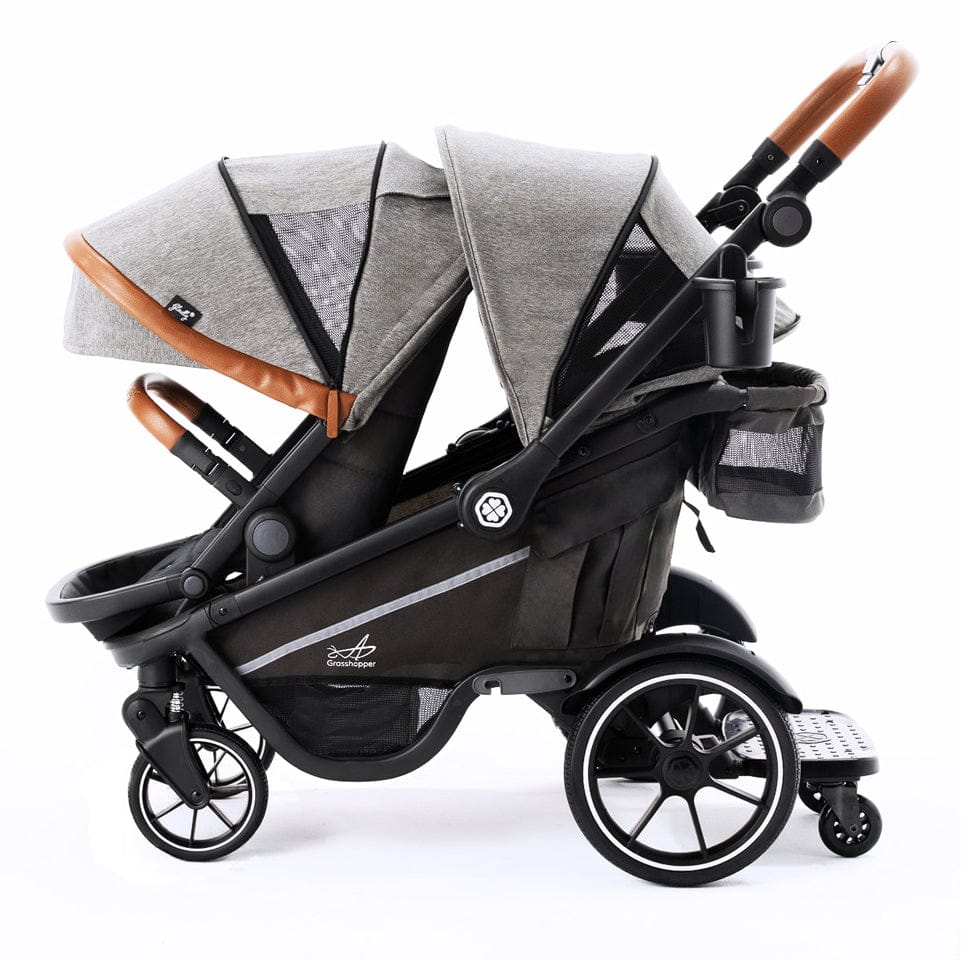 Gladly Family Grasshopper 8-in-1 Single-to-Double Stroller - Cobblestone - STR-GRH-CBS
