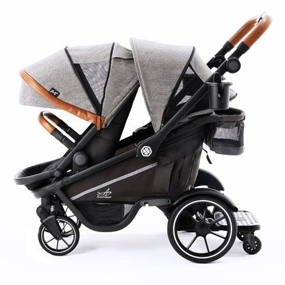 Gladly Family Grasshopper 8-in-1 Single-to-Double Stroller - Cobblestone - STR-GRH-CBS
