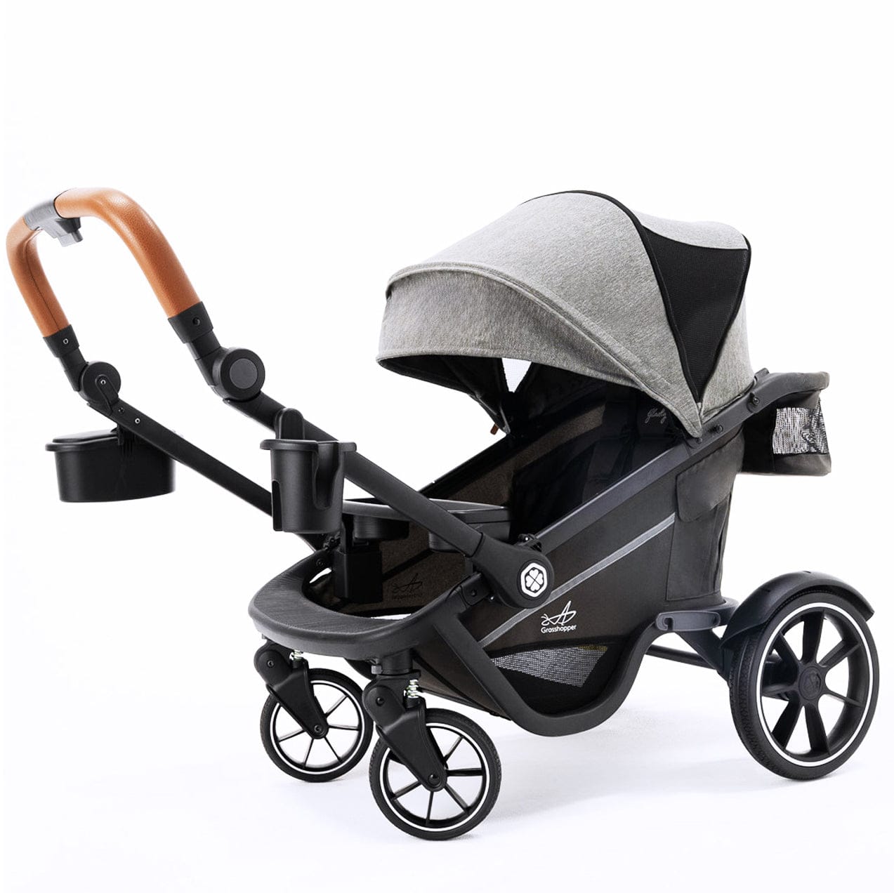 Gladly Family Grasshopper 8-in-1 Single-to-Double Stroller - Cobblestone - STR-GRH-CBS