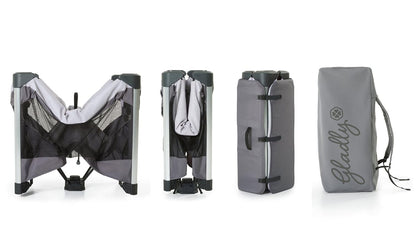 Gladly Family Merritt Portable Playard Suite - Carbon - PLA-CAR-SUI