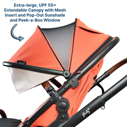 Gladly Family Piper Single-to-Double Stroller - Aloe - PIP-STR-ALO